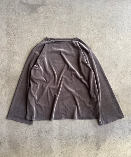 mesh velour pullover