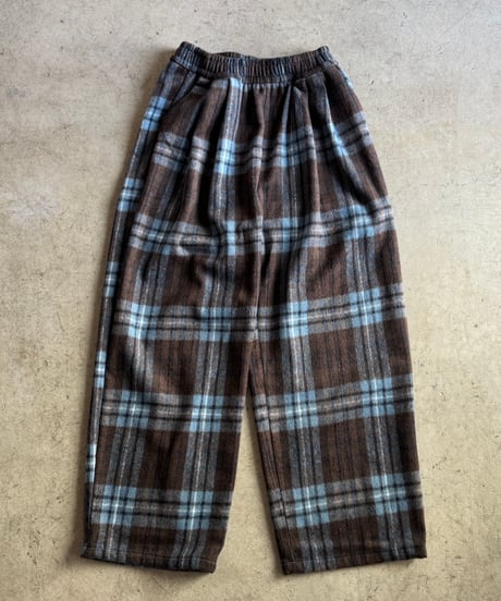 flannel check easy pants