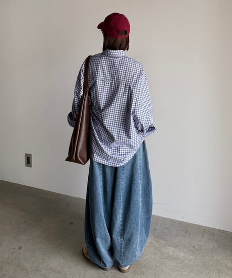 blue pattern shirt