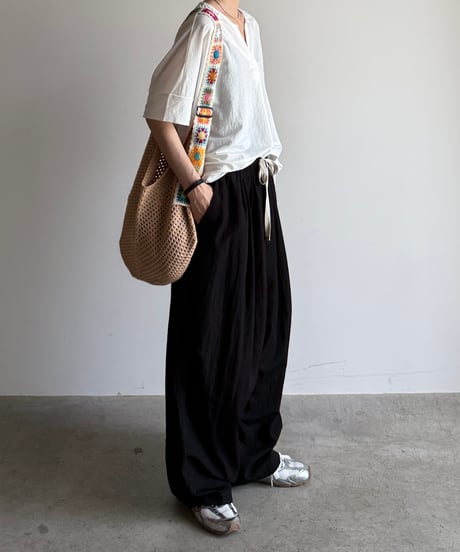 flower belt mesh bag