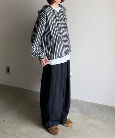 pattern hoody shirt