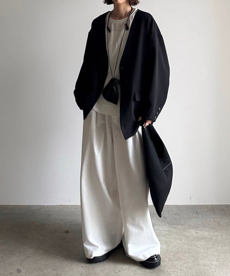 collarless cocoon jacket (set up対応)