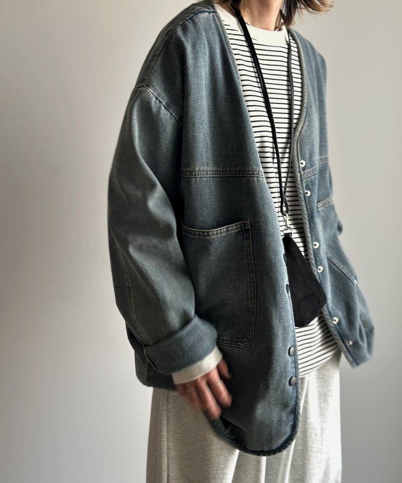 ARULLE Vカラーデニムジャケット v-collar denim jacket | ARULLE