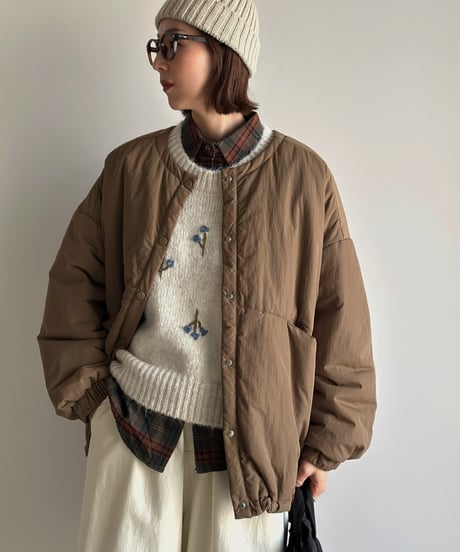 crew neck flower vest