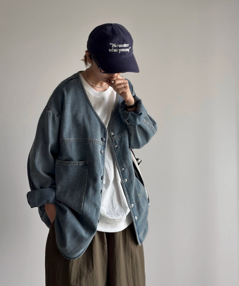 ARULLE v-collar denim jacket