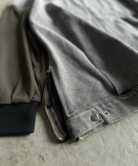 back denim waffle parker