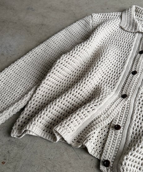 crochet style knit cardigan