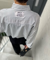 back tagged striped shirt