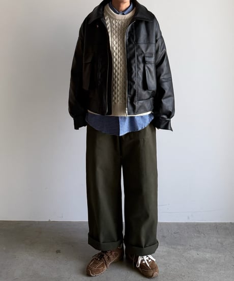 quilting fake leather jacket