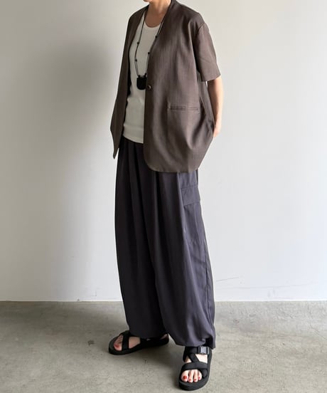v-collar short sleeve jacket (set up対応)
