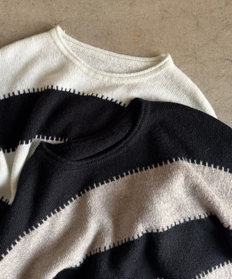 wide pitch border knit