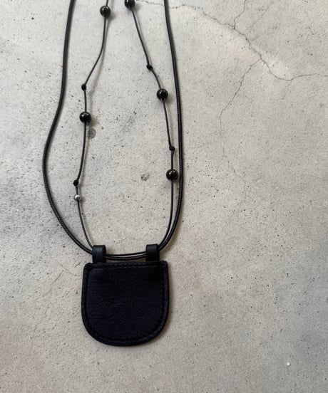 leather motif necklace【一部予約】