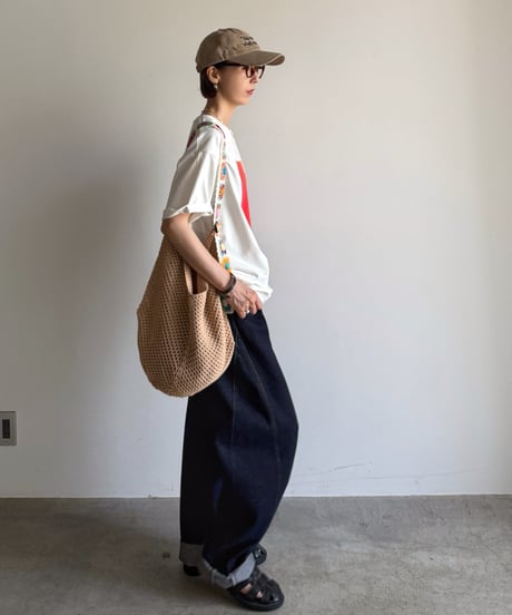 flower belt mesh bag