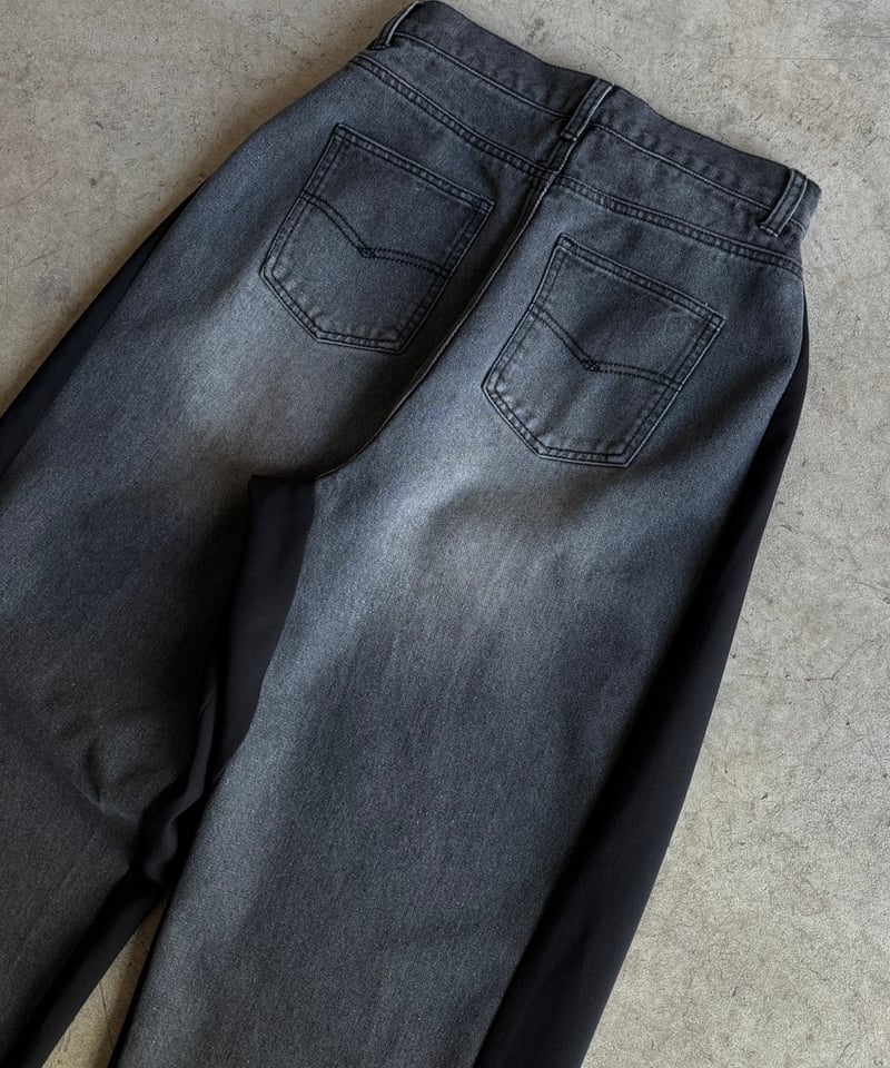 half & half denim pants【一部予約】 | ARULLE