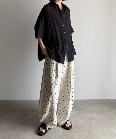 dot oval relax pants【一部予約】