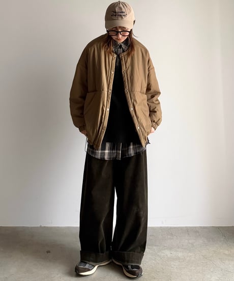 wide straight corduroy slacks