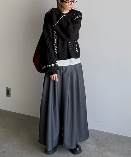 hand stitch cable knit