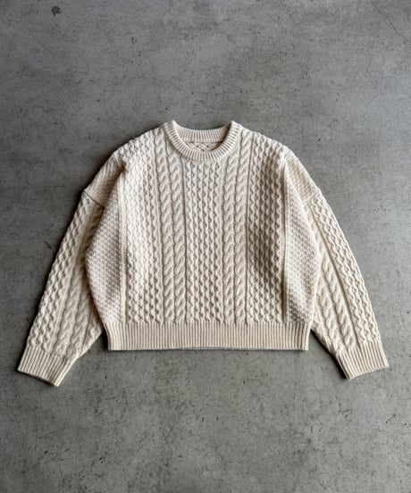 【POPUP】aran cable knit pullover