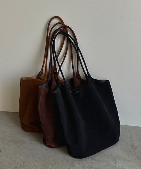 suede tote bag