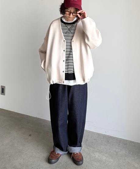 pleats curve denim