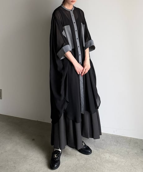 dungaree pocket long shirt