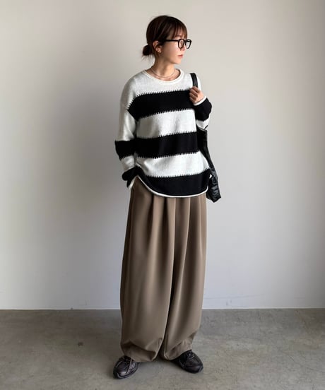 wide pitch border knit