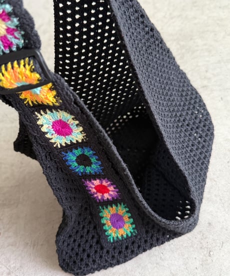 flower belt mesh bag