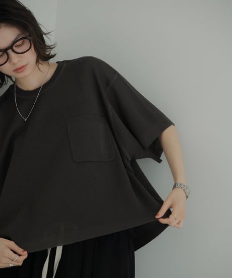 pocket box knit t-shirt【予約商品】