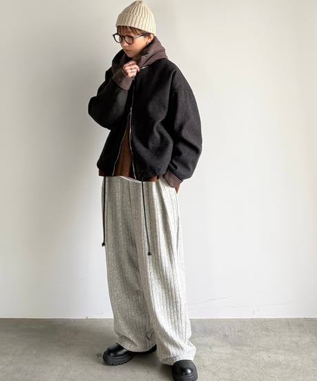 rib stripe easy pants