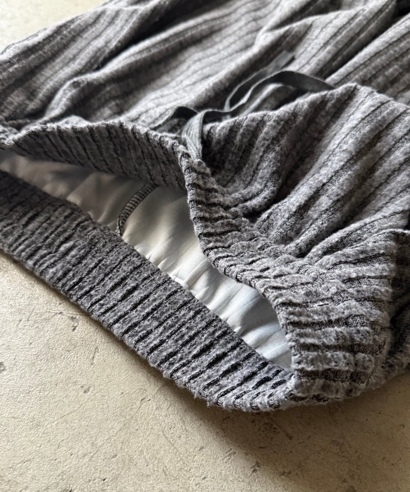 rib stripe easy pants | ARULLE