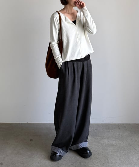 fold stripe pants