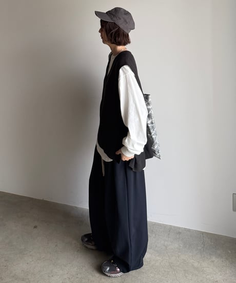 layered linen-like vest