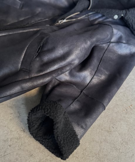 reversible mouton coat