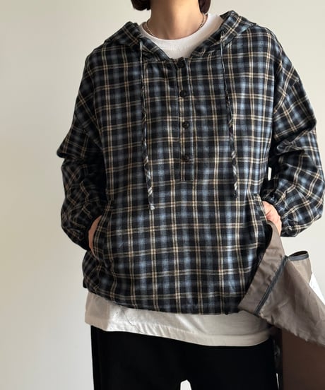 pattern hoody shirt