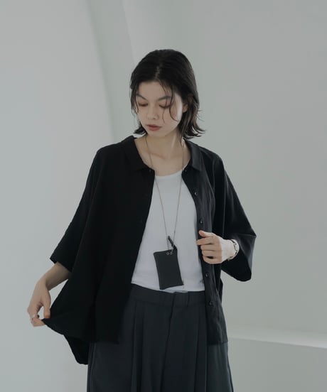 back gather sheer shirt【一部予約】