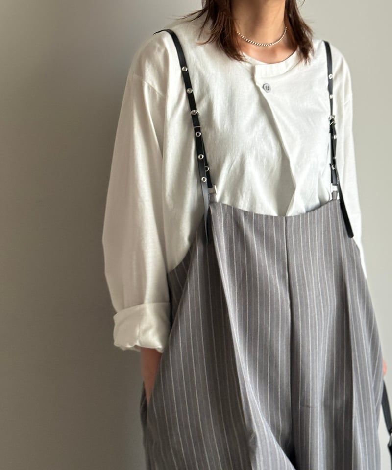 neck button long t-shirt【予約商品】 | ARULLE