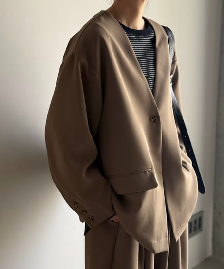 collarless cocoon jacket (set up対応)