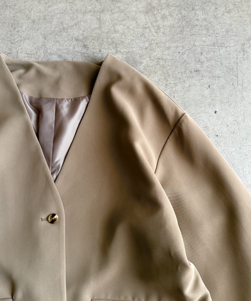 ジャケット・アウター ARULLE collarless cocoon jacket 2025春