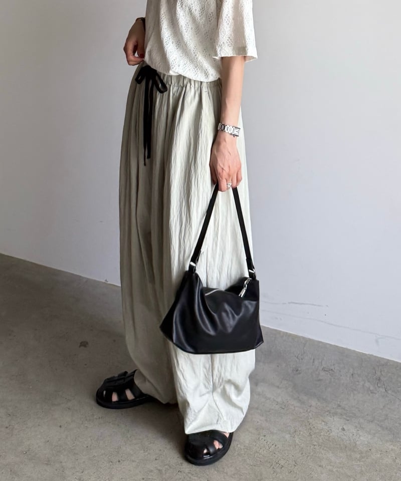 color drawstring easy pants【一部予約】 | ARULLE