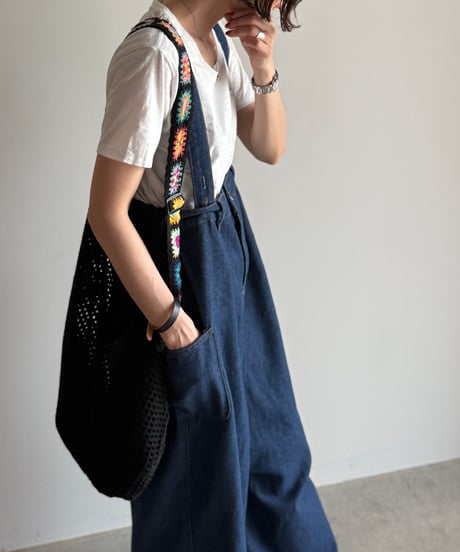 flower belt mesh bag