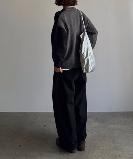 three tuck cotton slacks