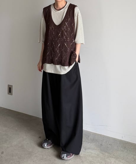 knit lace vest