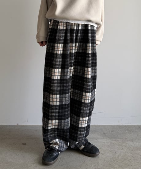 flannel check easy pants