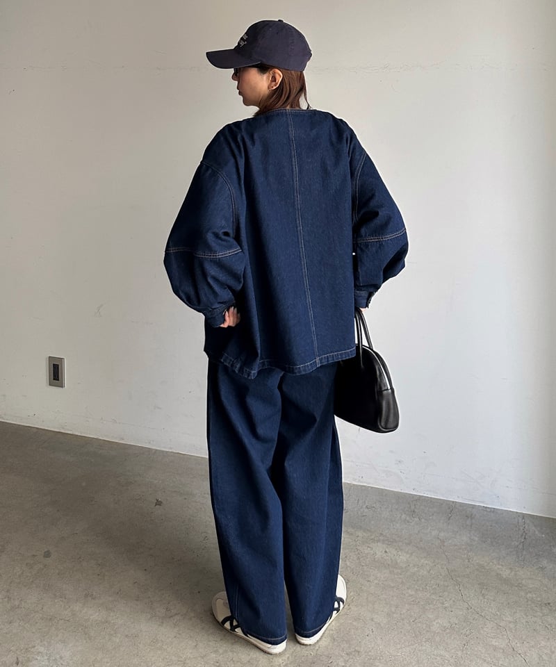 fashiru デニムセットアップ（×ARULLE)ファシル FASHIRU ファシル デニムセットアップ ARULLEとコラボ C99249593