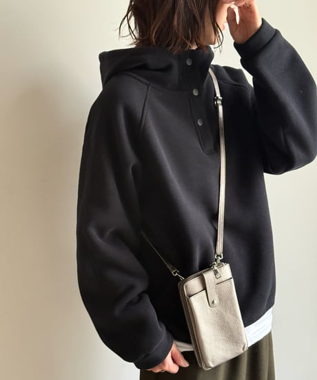 half snap hood sweat