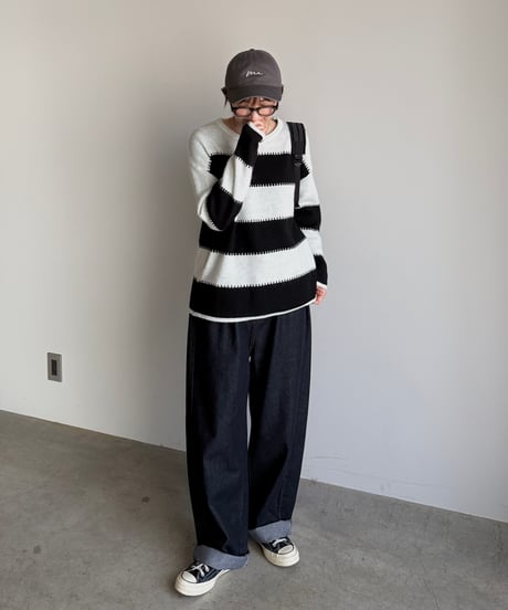 wide pitch border knit