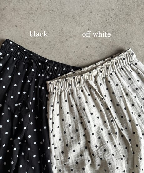 dot oval relax pants【一部予約】