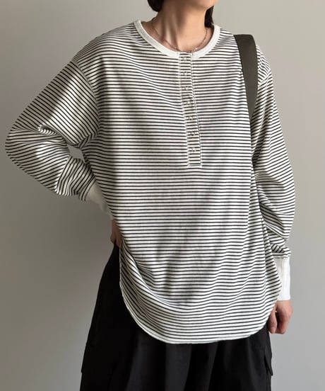rib henley neck PO