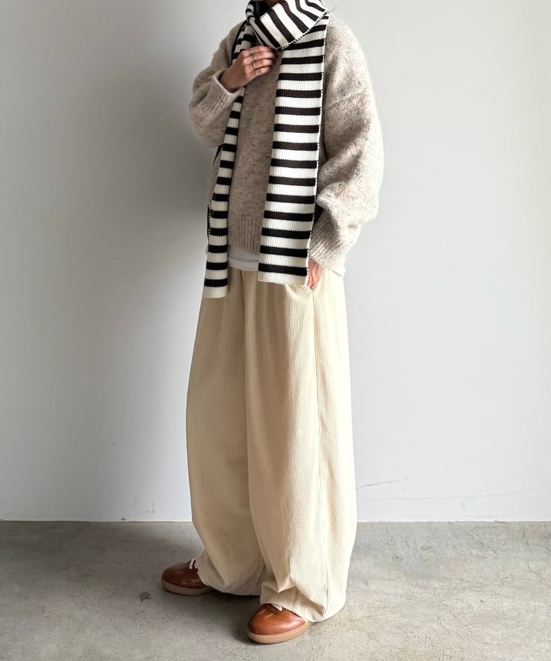 border long muffler | ARULLE border long muffler | ARULLE