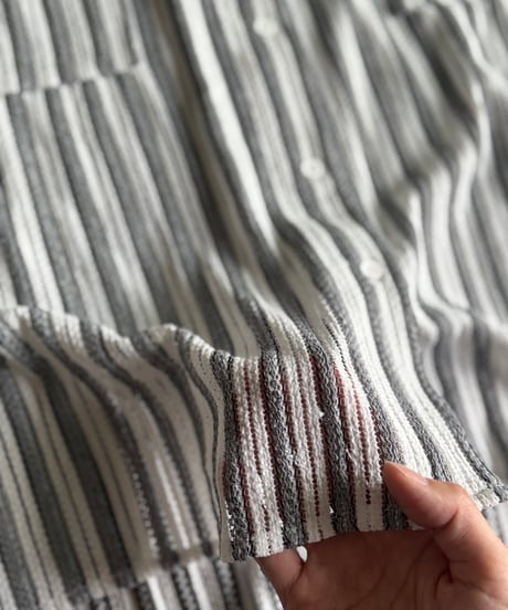 knit lace stripe shirt